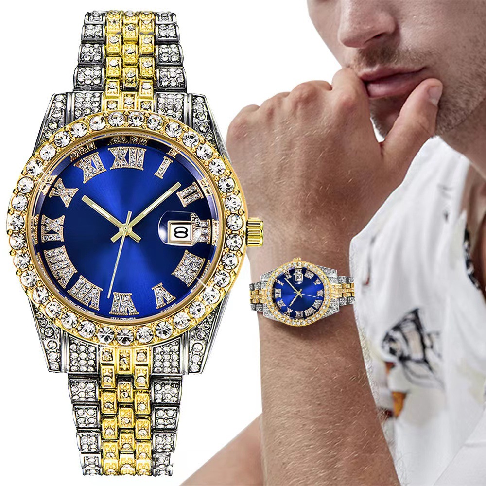 Luxury Watch Iceberg - Luxus Hip Hop Edelstahl Gold Farbe