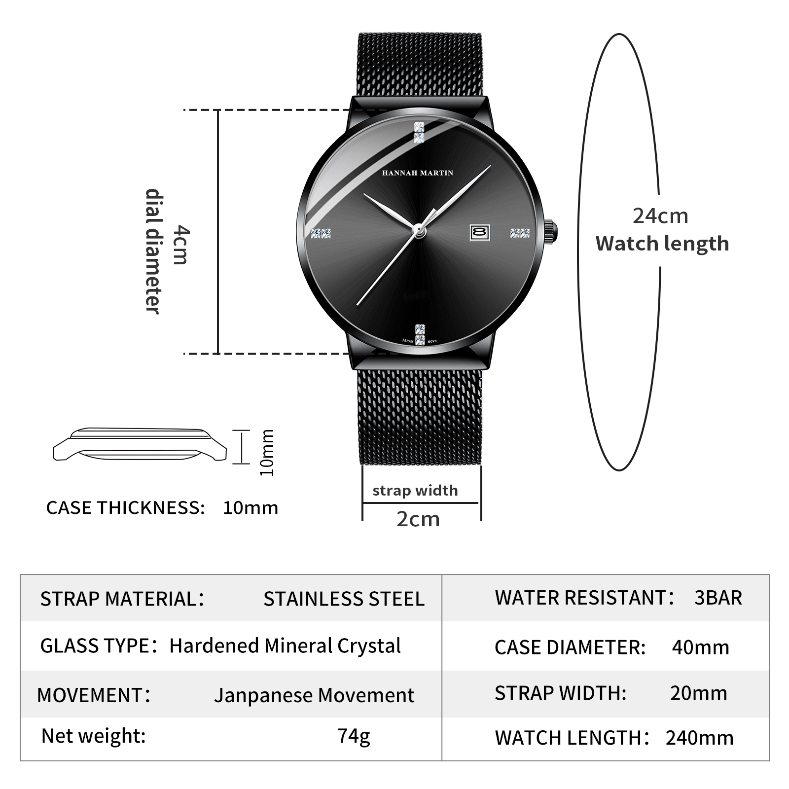 HANNAH MARTIN Herrenuhr, Edels – Luxury Watch Top 10 Bewertung und Preis