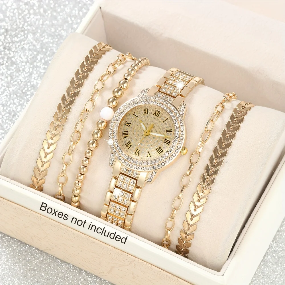 6 teile/satz frauen Luxus Stra – Luxury Watch Gift For Her Bewertung und Preis